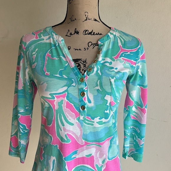 Lilly Pulitzer Alessia Tropical Pink Sands Dress Size XS - Picture 4 of 12